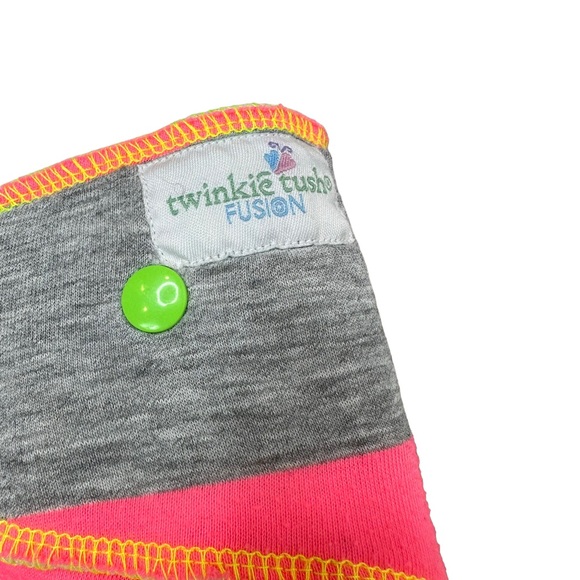 Twinkie Tush Cloth Diaper Fabric Diaper Baby Adjustable Pink Gray - Picture 2 of 9